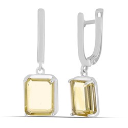 Серьги, цитрин, Куб