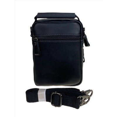 Сумка мужская из натуральной кожи, цвет черный