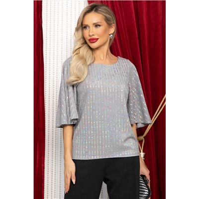 Блуза праздничная Ты ослепляешь! (серая) Б14699-7М
