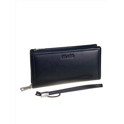 Клатч мужской из натуральной кожи, цвет черный