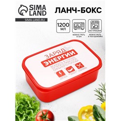 Ланч - бокс «Заряд энергии», 1200 мл