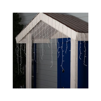 Гирлянда «Бахрома» 3×0.9 м, IP44, УМС, белая нить, 232 LED, свечение тёплое белое, 220 В