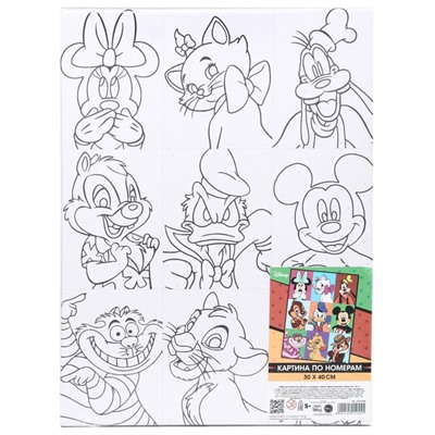 Картина по номерам с подрамником «Дисней», 30×40 см