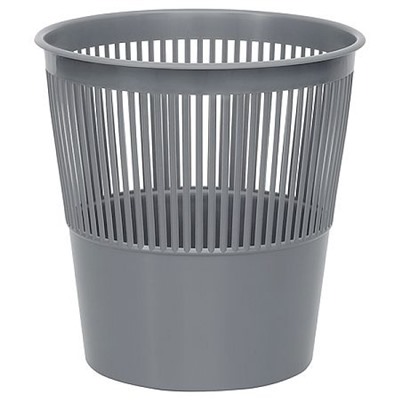 Корзина для бумаг  9 литров серая сетчатая КР22 Стамм