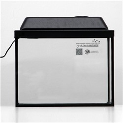 Аквариум «Прямоугольный Атолл» с крышкой, 16 л, 35×17×27/32 см, чёрный