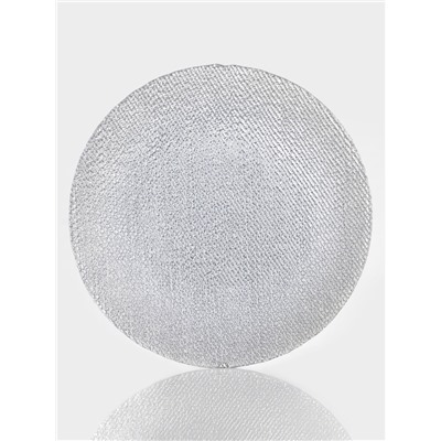 Тарелка подстановочная Magistro Cotton, d=33 см, стекло, серебристая