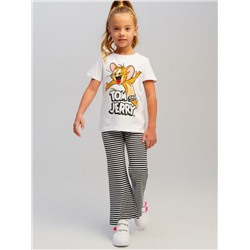 Комплект трикотажный для девочек: фуфайка (футболка), брюки (легинсы)