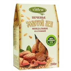 Печенье миндальное со стевией "Золотой Лён" 200г ЭКОПРОДУКТЫ, 1184385
