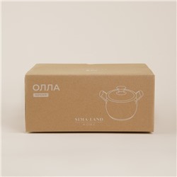 Кастрюля SL Home «Олла», 2 л, d=18 см, h=9 см, с крышкой, капсульное дно, индукция, нержавеющая сталь