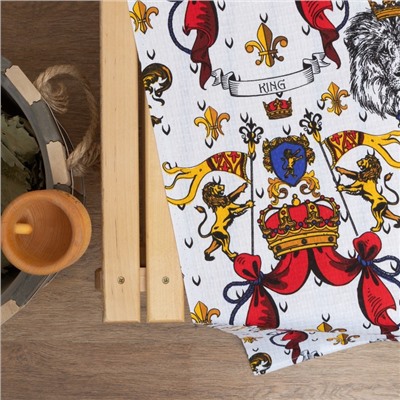 Простыня банная вафельная «Этель. Настоящий мужчина», 150×180 см, хлопок 100%