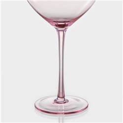 Бокалы для вина Magistro «Иллюзия», 550 мл, 10×24 см, набор 2 шт., стекло, розовые