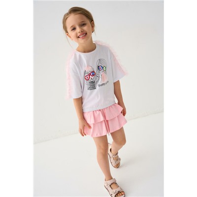 Юбка-шорты трикотажные для девочек