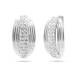 Серьги из серебра куб.циркон., С1382