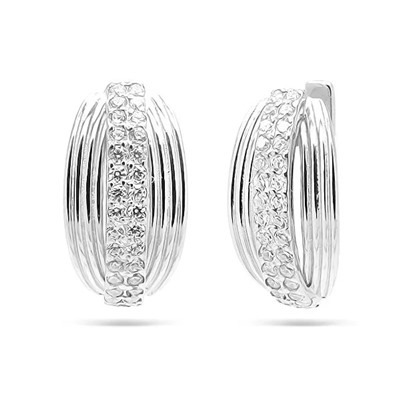 Серьги из серебра куб.циркон., С1382