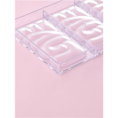 УЦЕНКА Форма для шоколада 3 ячейки LOVE 27.5×17.5×2.5 см (7×7)