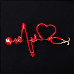 Брошь Кардиограмма 6,5 см / GM273-30/ 2097 /уп 36/ золото