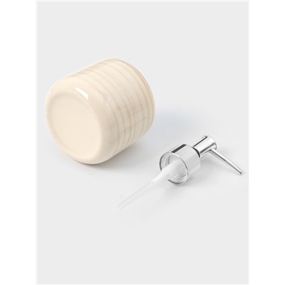 Набор аксессуаров для ванной комнаты «Жаклин», 3 предмета, мыльница, дозатор для мыла, стакан, бежевый