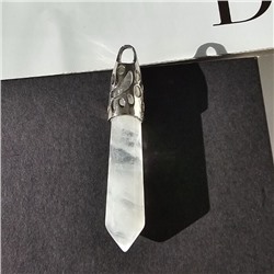 Кулон со шнурком из натурального камня горный Хрусталь, 1048, арт.218.222