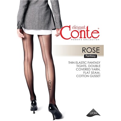Фантазийные CONTE ROSE Колготки с имитацией шва и рисунком
