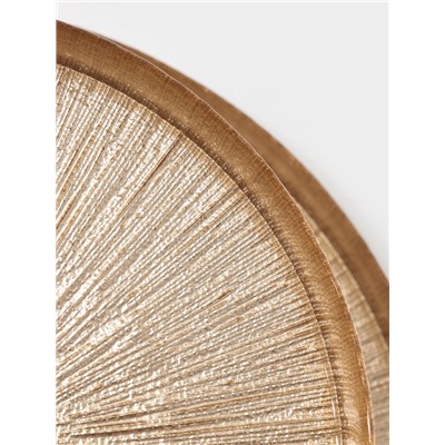 Этажерка для фруктов и десертов «Кувшинка», 2 яруса, d=21/28 см, стекло, золотая