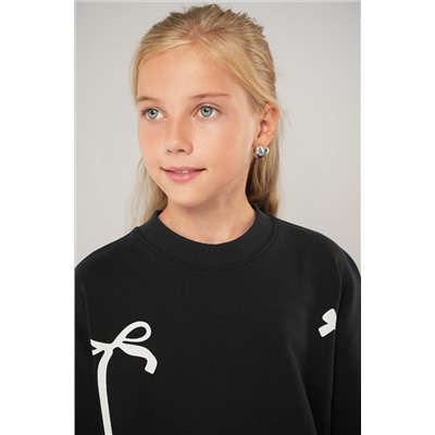 Свитшот оверсайз для девочки из футера трехнитки Happyfox