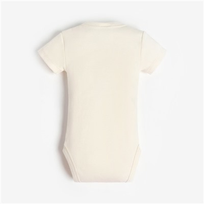 Боди детское «Крошка Я» Mery Xmas, рост 62-68 см, бежевое