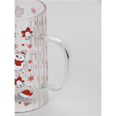 Кружка новогодняя стеклянная «Новый год», 350 мл