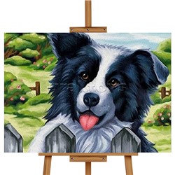 Набор для рисования "Картина по номерам 30х20 см. Пёсик"