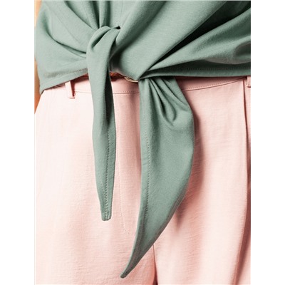 Топ из облегченного хлопкового полотна на завязках