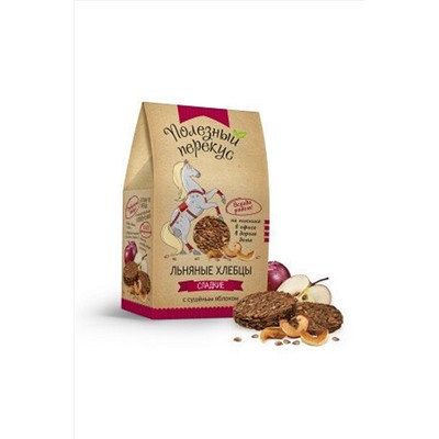 Хлебцы льняные с яблоком 100г ЭКОПРОДУКТЫ, 1182331