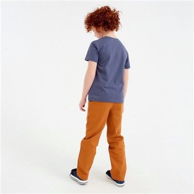 Футболка для девочки MINAKU: Basic line, тёмно-синяя, рост 140 см