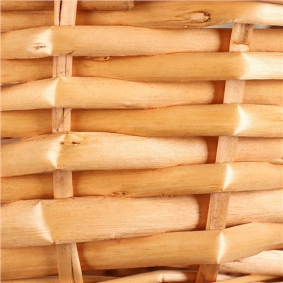 Корзина плетёная для хранения «Кли», ива, круглая, набор 3 шт.