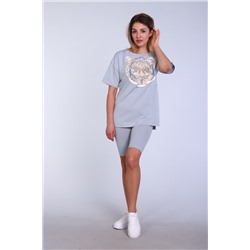 Костюм женский с велосипедками и футболкой тк-246а.гол