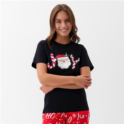 Пижама новогодняя женская (футболка, брюки) KAFTAN Joy, размер 52-54