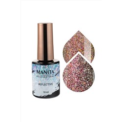 Manita Professional Гель-лак для ногтей светоотражающий с хлопьями юки / Multichrome Reflective №02, 10 мл KRISTALLER, 1109879