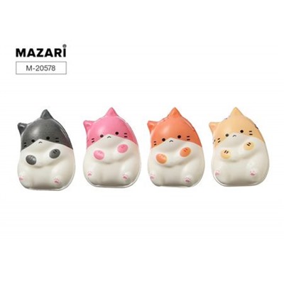 Игрушка-антистресс "Котик" 8,5х5,5 см ПВХ-сетка ассорти M-20578 Mazari
