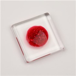Гель лак для ногтей, с блёстками, трехфазный, 8 мл, LED/UV, красный (85)
