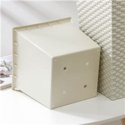 Кашпо для цветов со вставкой «Ротанг», 13 л, вставка 4.9 л, белое