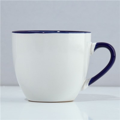 Чайная пара керамическая «Синие цветы», 250 мл