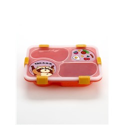 Ланч - бокс с 4 секциями «Енот», 23×17×5.5 см