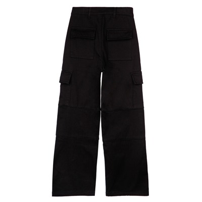 Брюки текстильные джинсовые утепленные для девочек