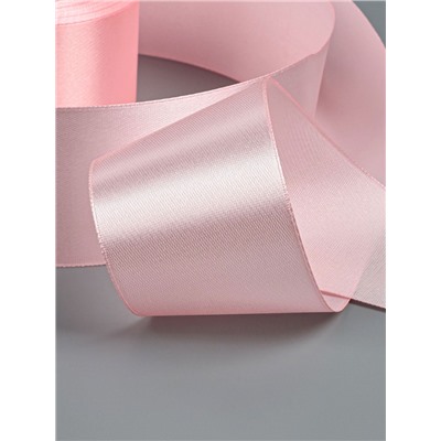 Лента атласная, 50 мм, 23±1 м, пастельно-розовая №43