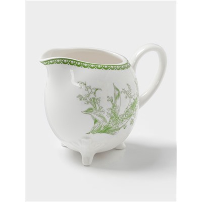 Молочник WY Bloomware, 250 мл, фарфор, белый, зелёный