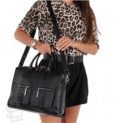 Сумка женская кожаная 0760 black Polina&Eiterou/30