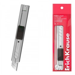 Нож канцелярский 18 мм 62754 Ferro Light металлический, автоматическая фиксация лезвия ErichKrause