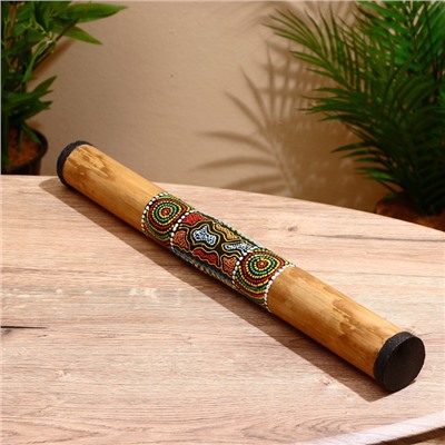 Сувенирный музыкальный инструмент «Посох дождя с голубыми узорами» 50×5×5 см МИКС