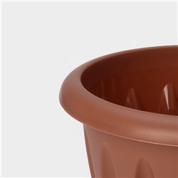 Горшок для цветов с поддоном «Фелиция», 6.4 л, пластиковый, цвет терракотовый