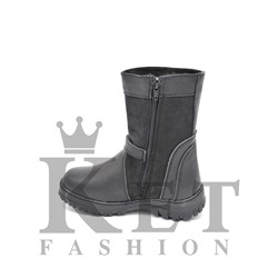 Монголки детские черные, литая подошва