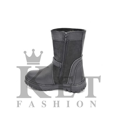 Монголки детские черные, литая подошва