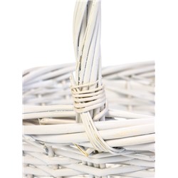 Корзина плетёная для хранения Brisa, с ручкой, белая, набор 3 шт.